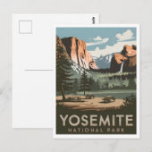 Yosemite National Park vintage Briefkaart (Voorkant / Achterkant)