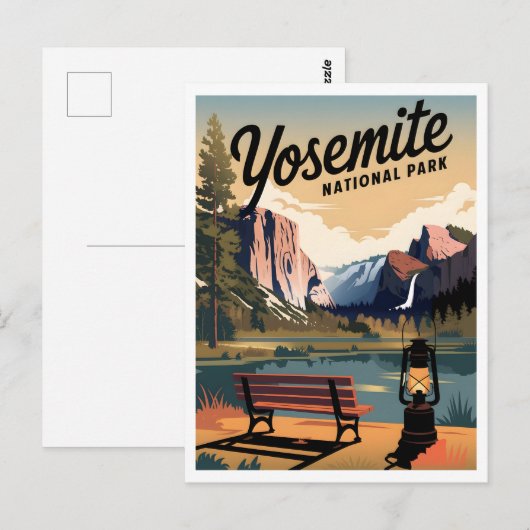 Yosemite National Park vintage Briefkaart (Voorkant / Achterkant)