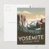 Yosemite National Park vintage Briefkaart (Voorkant / Achterkant)
