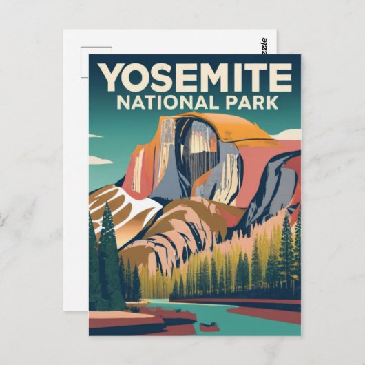 Yosemite National Park Vintage Briefkaart (Voorkant / Achterkant)