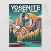 Yosemite National Park Vintage Briefkaart (Voorkant)