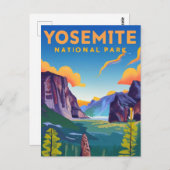 Yosemite National Park Vintage Briefkaart (Voorkant / Achterkant)