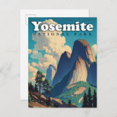 Yosemite National Park Vintage Briefkaart (Voorkant / Achterkant)