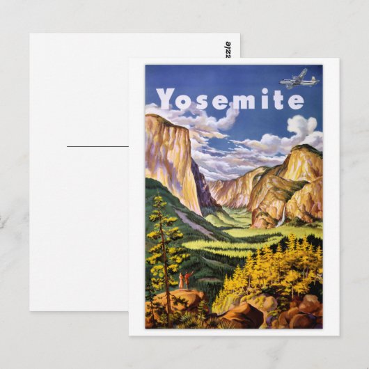 Yosemite National Park Vintage Poster Briefkaart (Voorkant / Achterkant)