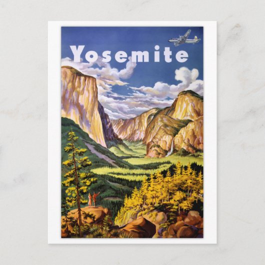 Yosemite National Park Vintage Poster Briefkaart (Voorkant)