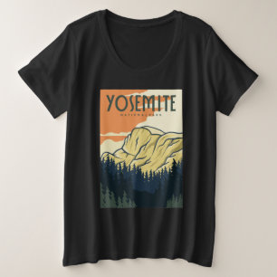 Yosemite national park vintage poster grote maat t-shirt