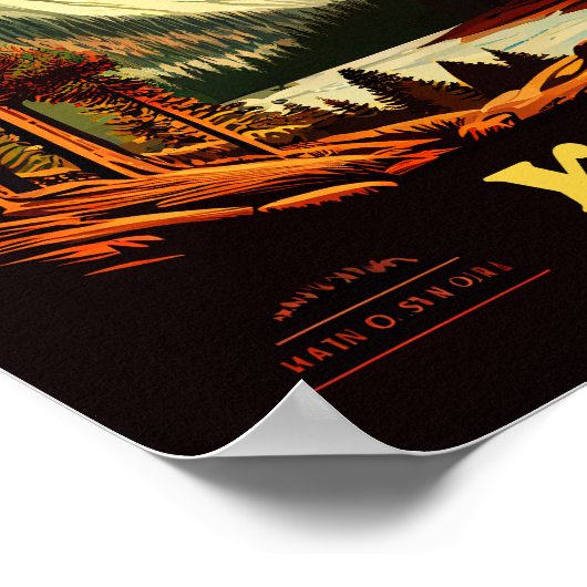 Yosemite National Park Vintage Square Poster (Hoek)