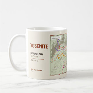 Yosemite National Park Wandelroute Kaart Mok