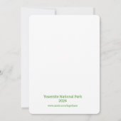 Yosemite National Park watervallen 2024 diecut Kaart (Achterkant)