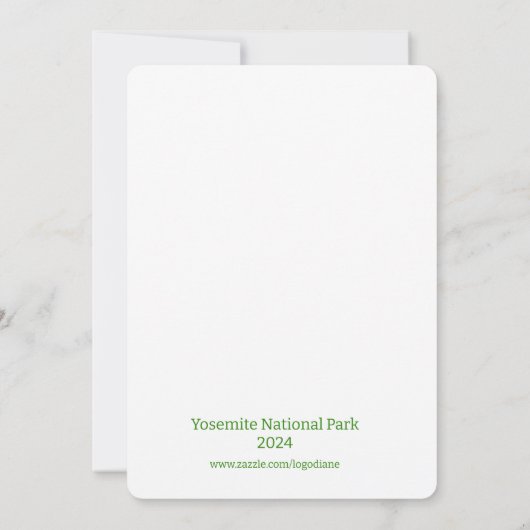 Yosemite National Park watervallen 2024 diecut Kaart (Achterkant)