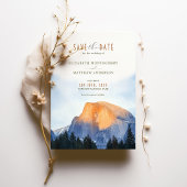 Yosemite National Park Waterverf Half Dome Kaart