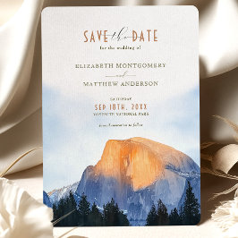 Yosemite National Park Waterverf Half Dome Kaart