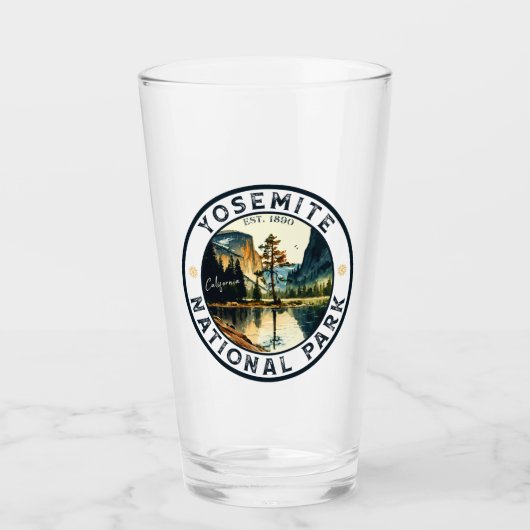 Yosemite National Park waterverf Halve koepel Zons Glas (Voorkant)