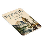 Yosemite National Park waterverf Halve koepel Zons Magneet (Rechterzijde)