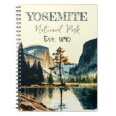 Yosemite National Park waterverf Halve koepel Zons Notitieboek (Voorkant)