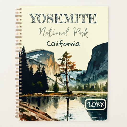 Yosemite National Park waterverf Halve koepel Zons Planner (Voorkant)