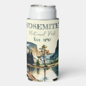 Yosemite National Park waterverf Halve koepel Zons Seltzer Blikjeskoeler (Seltzer Achterkant)