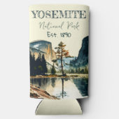 Yosemite National Park waterverf Halve koepel Zons Seltzer Blikjeskoeler (Achterkant)