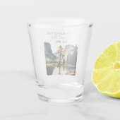 Yosemite National Park waterverf Halve koepel Zons Shot Glas (Achterkant)