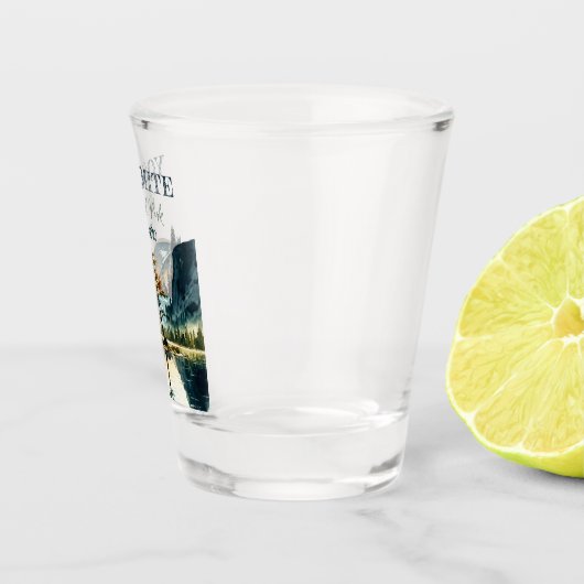 Yosemite National Park waterverf Halve koepel Zons Shot Glas (Rechts)