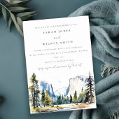 Yosemite National Park Waterverf Koppels Douchen Kaart