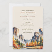 Yosemite National Park Waterverf Land Wedding Kaart (Voorkant)
