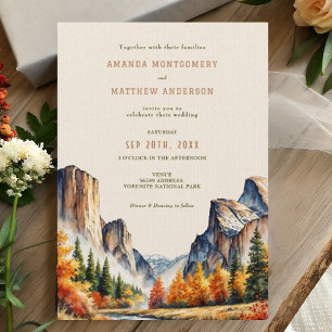 Yosemite National Park Waterverf Land Wedding Kaart