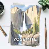 Yosemite National Park | Waterverf reizen Briefkaart