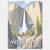 Yosemite National Park | Waterverf reizen Magneet (Voorkant)