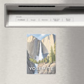 Yosemite National Park | Waterverf reizen Magneet (Insitu (Vaatwasser))