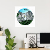 Yosemite National Park Waterverf Yosemite Herfsten Poster (Thuiskantoor)