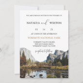 Yosemite National Park Weddenschap Eenvoudig Kaart (Voorkant)