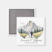 Yosemite National Park Wedding Magnet - Aangepast (Voorkant / Achterkant)