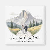 Yosemite National Park Wedding Magnet - Aangepast (Voorkant)
