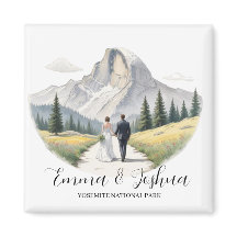 Yosemite National Park Wedding Magnet - Aangepast