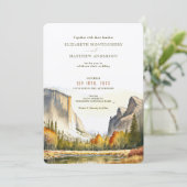 Yosemite National Park Wedding Waterverf Kaart (Staand voorkant)
