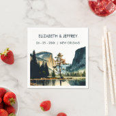 Yosemite National Park Wedding Waterverf Servet (Insitu)