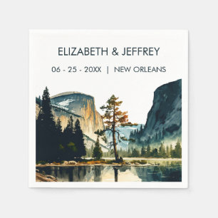 Yosemite National Park Wedding Waterverf Servet