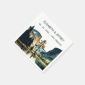 Yosemite National Park Wedding Waterverf Servet (Hoek)