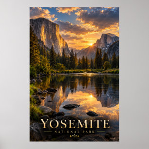 Yosemite National Park Zonsondergangsposter Cali Poster