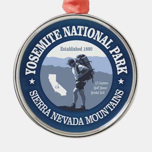 Yosemite NP Metalen Ornament (Voorkant)
