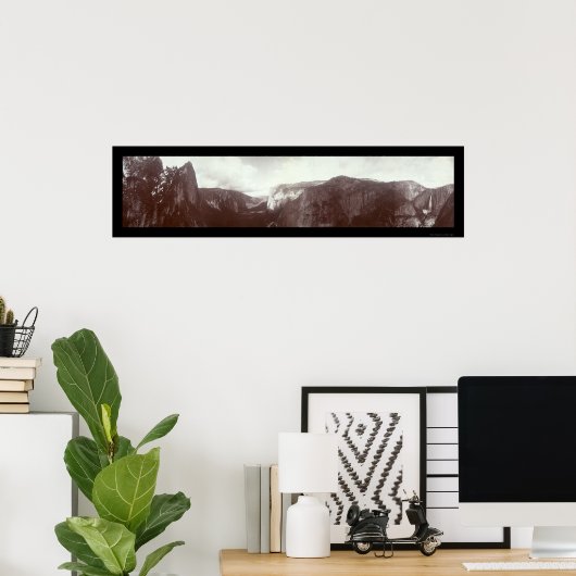 Yosemite Panoramic Photo 1899 Poster (Thuiskantoor)