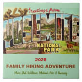 Yosemite Park Herinneringstegel Tegeltje (Voorkant)