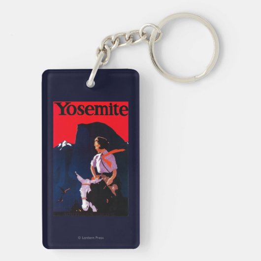 Yosemite  poster Yosemite, CA Sleutelhanger (achterkant)