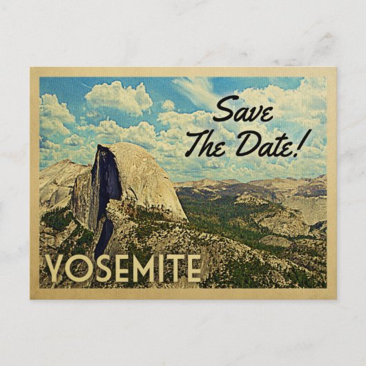 Yosemite redt de datum van het  natuurpark aankondigingskaart (Voorkant)