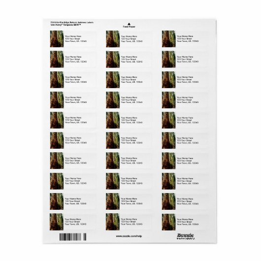 Yosemite Redwood Etiket (Full Sheet)