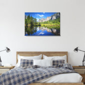 Yosemite Reflection Canvas Afdruk (Insitu (Slaapkamer))
