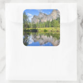 Yosemite Reflection Vierkante Sticker (Tas)