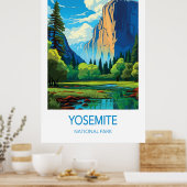 Yosemite Reisposter Nationaal Park Kunst Poster (Keuken)