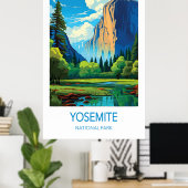 Yosemite Reisposter Nationaal Park Kunst Poster (Thuiskantoor)